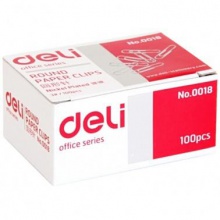 得力（deli） 0018 銀色金屬回形針曲別針財(cái)務(wù)用品 辦公文具 單盒