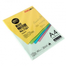 得力彩色復印紙7391 A4 80G 100張/包 25包/箱規格：80g 淺藍