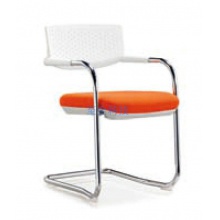 昊豐KY-089弓形會議椅（網布）橘紅色/草綠色