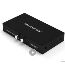 山澤（SAMZHE）VGA寬頻二進一出高清視頻切換器 手動智能開關控制 VGA2進1出共享顯示器/轉換器 HV-622W