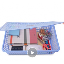 得力（deli） 924文件籃 A4文件籃子文件框票據(jù)籃文件架 辦公用品 藍(lán)色