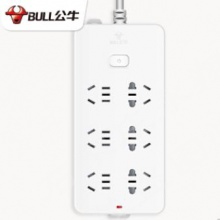 Bull公牛正品插座超功率強化多功能智能多孔大插排帶過載保護電源排插接線板插板插線板拖線板 3米6插位GN-216