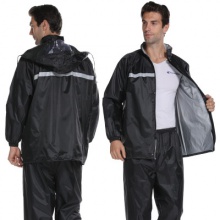 牛津布分體雨衣雨褲雙層防水反光新品 